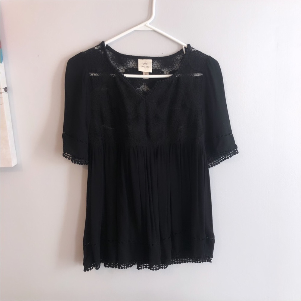 Black Lace T-Shirt